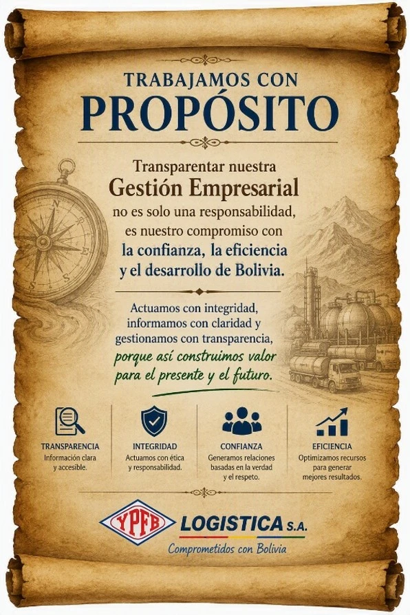 AFICHE PARA LA CAPACITACION SOBRE ETICA MORAL DE VALORES CORPORATIVOS DE YPFB CON EL PERSONAL ADMINITRATIVO DE LA OFICINA CENTRAL DE YPFB LOGISTICA S.A. EL DIA 14 DE AGOSTO DE 2026